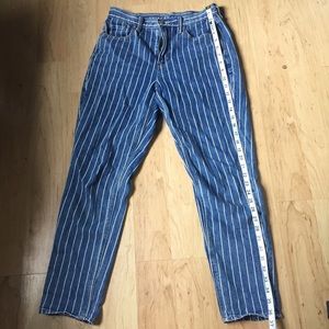 American eagle striped mom jeans